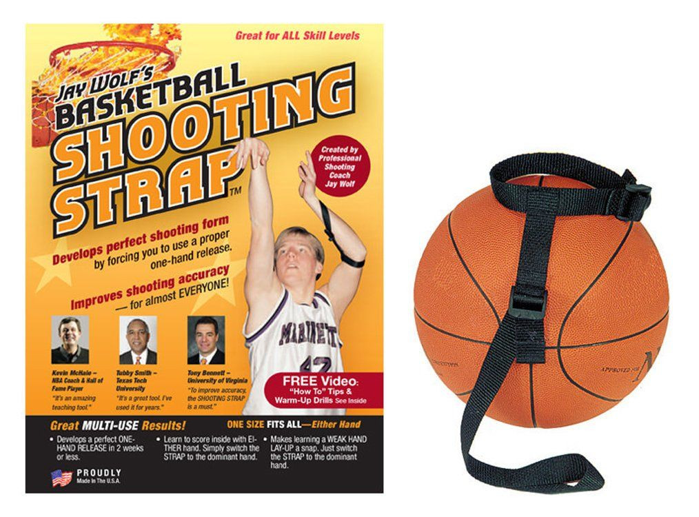 Jay Wolfs Basketball Shooting Strap Training Aid One size fits all., black