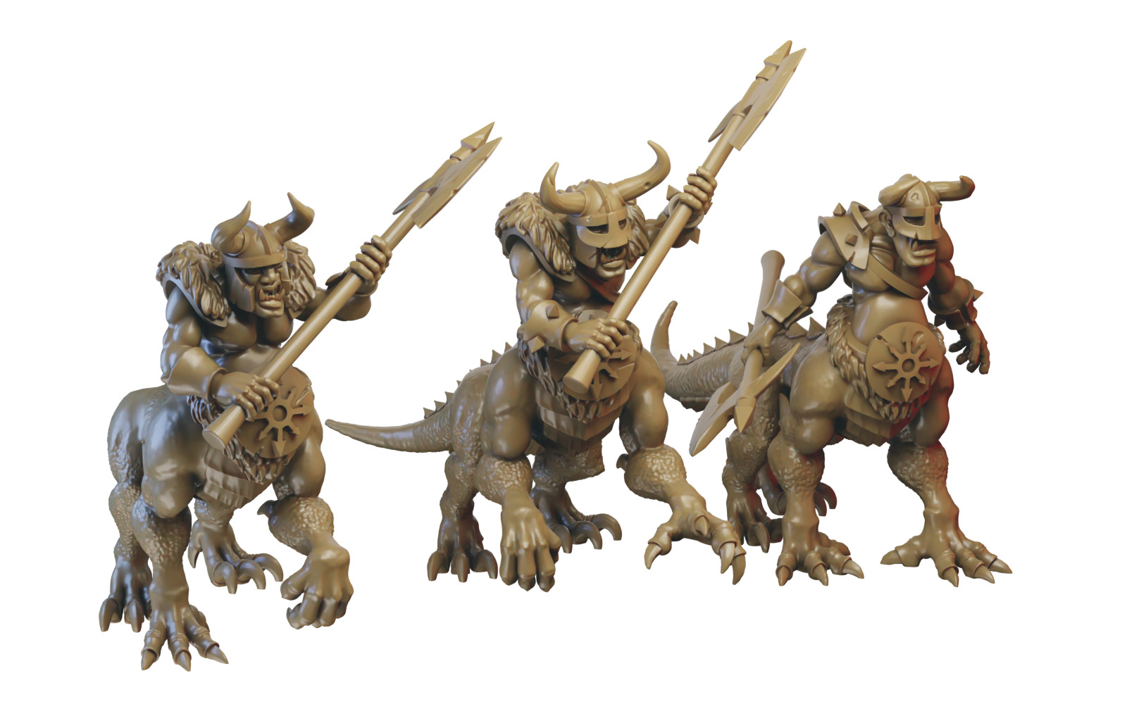 x3 Warriors of the North - Dragon Ogres - Illhadiel Miniatures 28mm