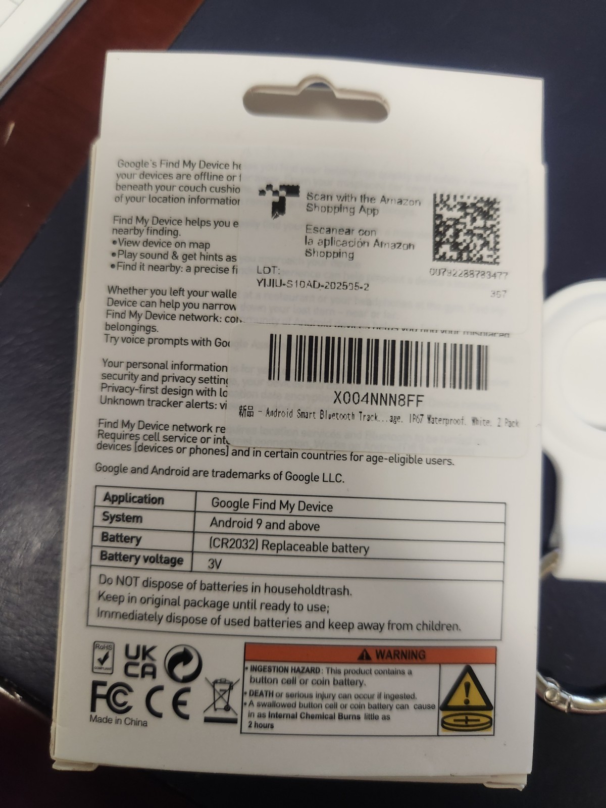 Rexzol Wireless Tag Bluetooth Tracker Google Find My Device "Android NEW In Box"