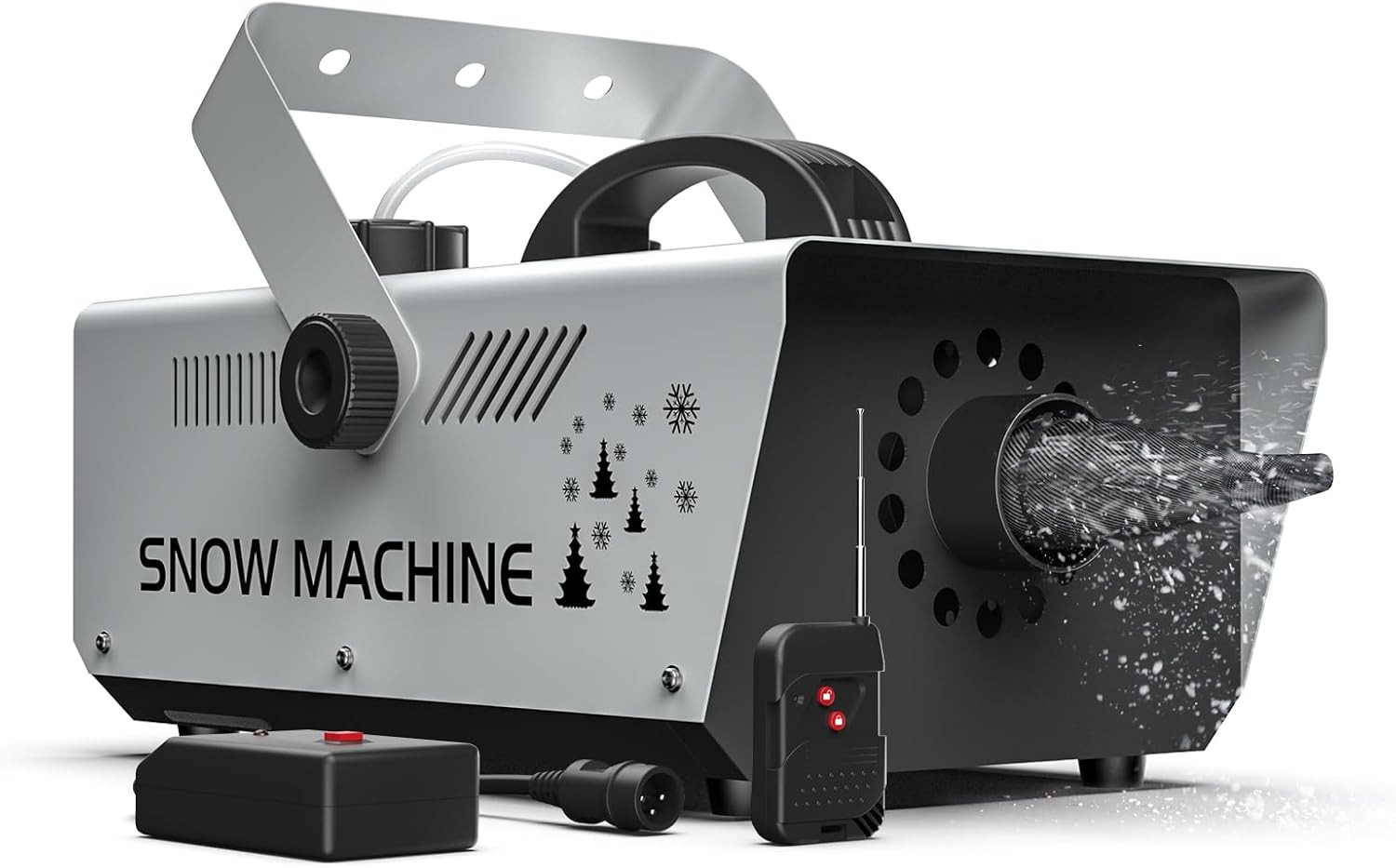 1000W Snow Machine Remote & Manual Control Snowflake Making Adjustable Snowflake