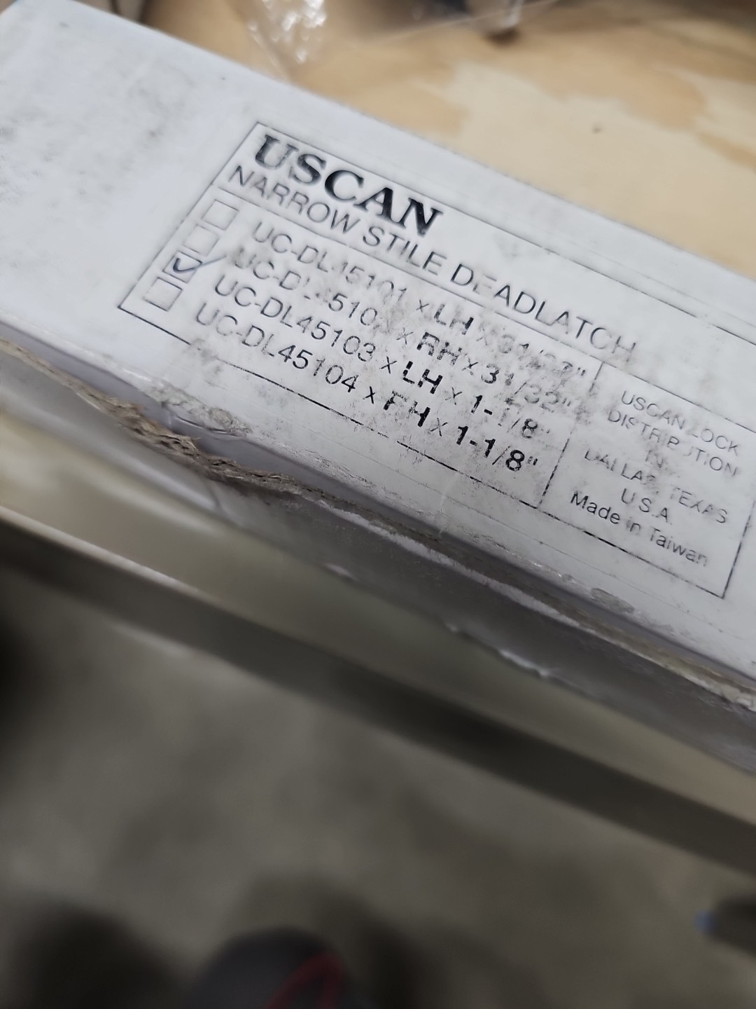 USCAN Lock UC-DL45103 x LH x 1-1/8” 763-122 Narrow Stile Deadlatch New #357