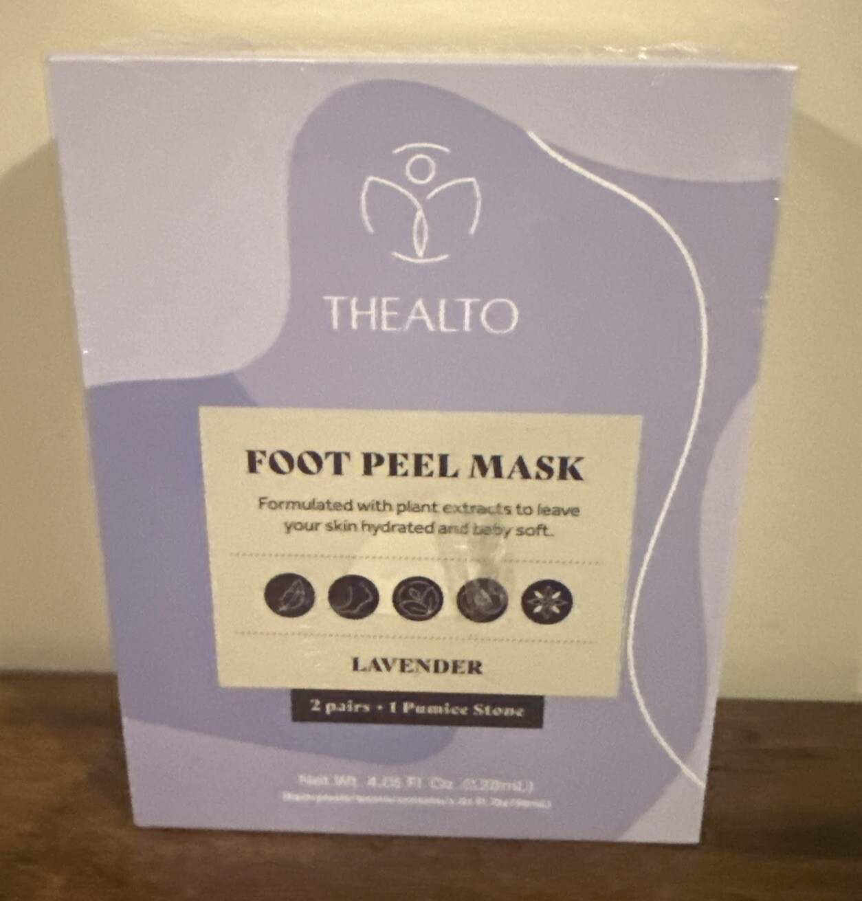 Thealto Lavender Foot Peel Masks + Pumice Stone Gently Exfoliates Skin