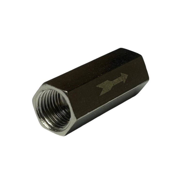1/4” Female Air Check Valve Threaded No Return One Way Pneumatic Silver Copper