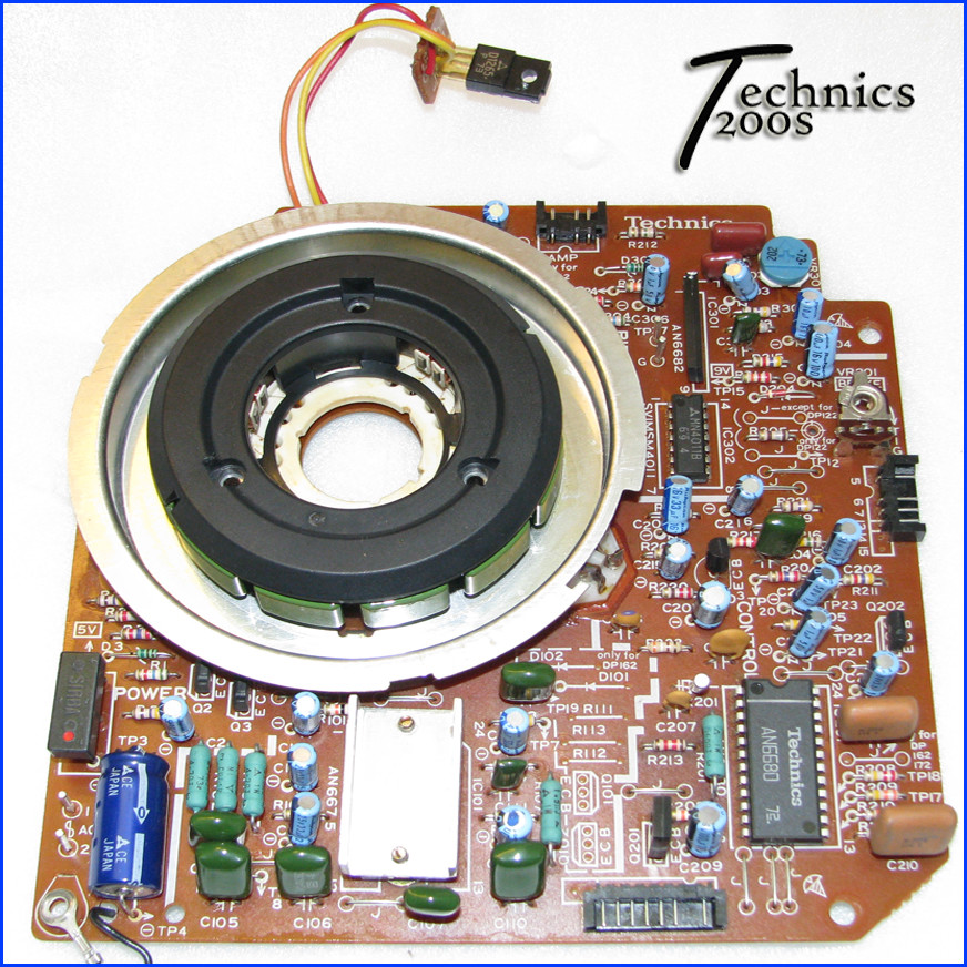 TECHNICS SL 1200 1210 TURNTABLE MAIN BOARD PCB WITH MOTOR - A+  FULLY TESTED MK2