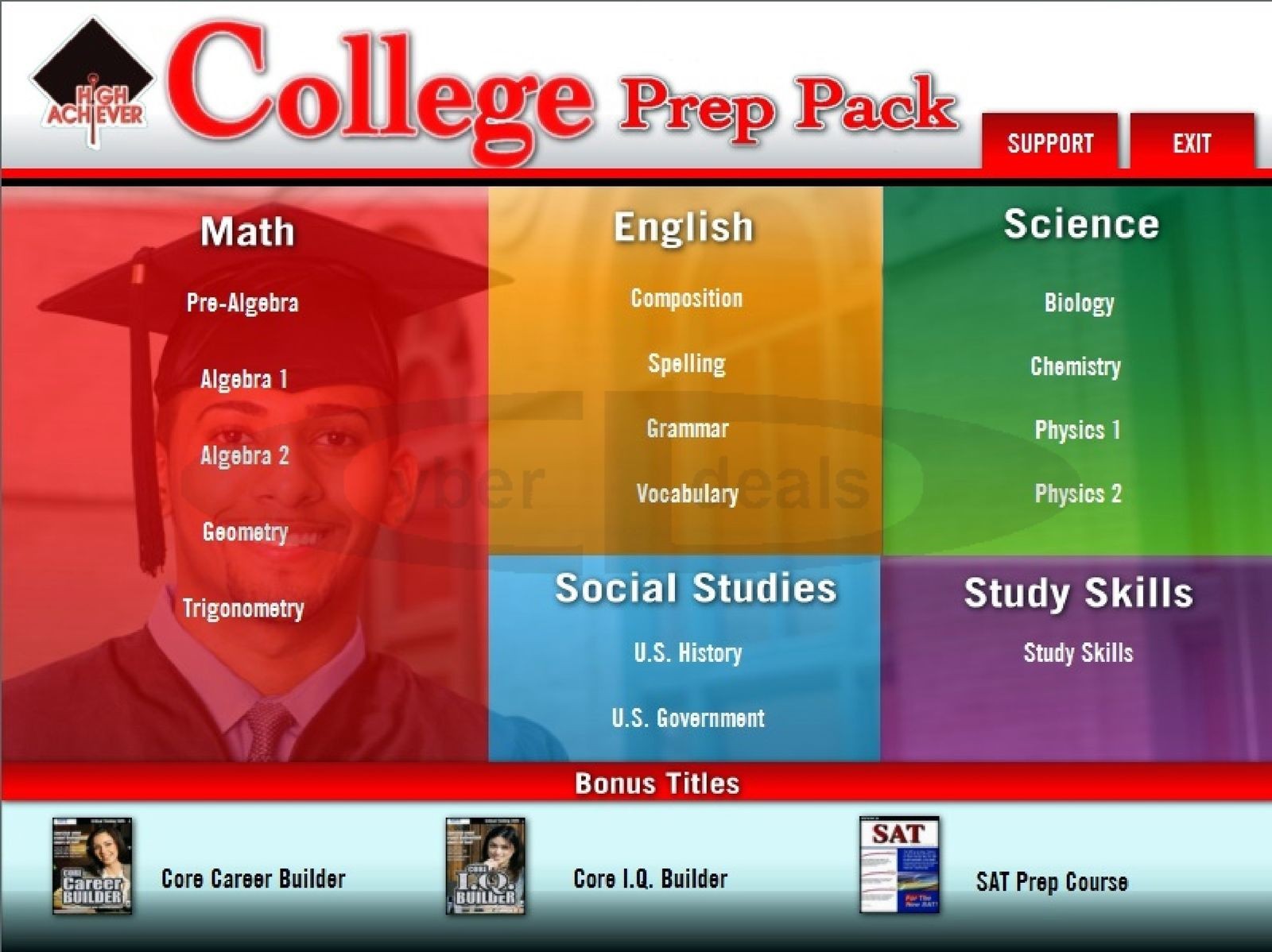 Pre-Algebra Algebra Mathematics +Addl Core Curriculum Subjects Learning Software