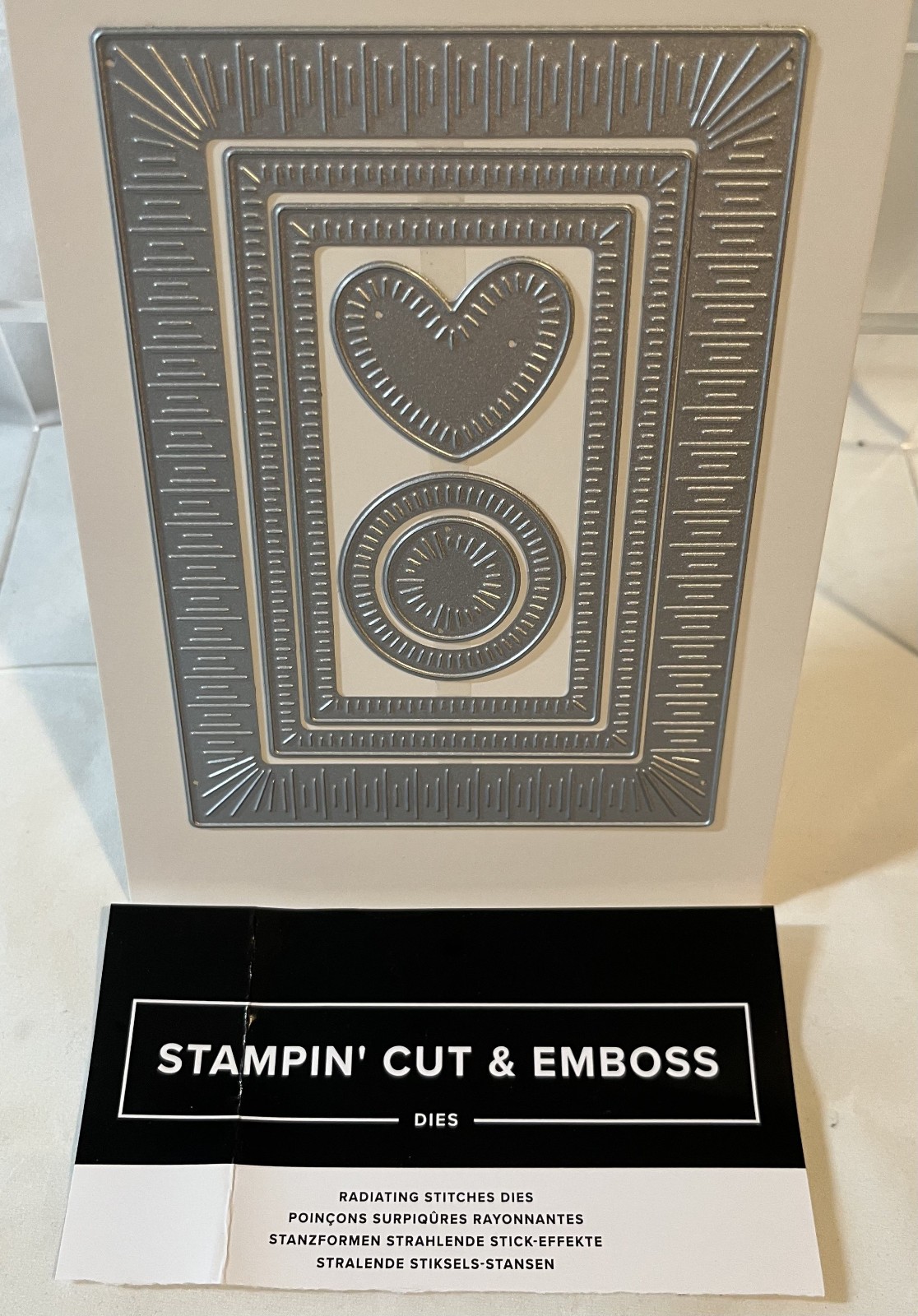 Stampin' Up!  RADIATING STITCHES Dies Only ~Stitched  Heart Circles Rectangles
