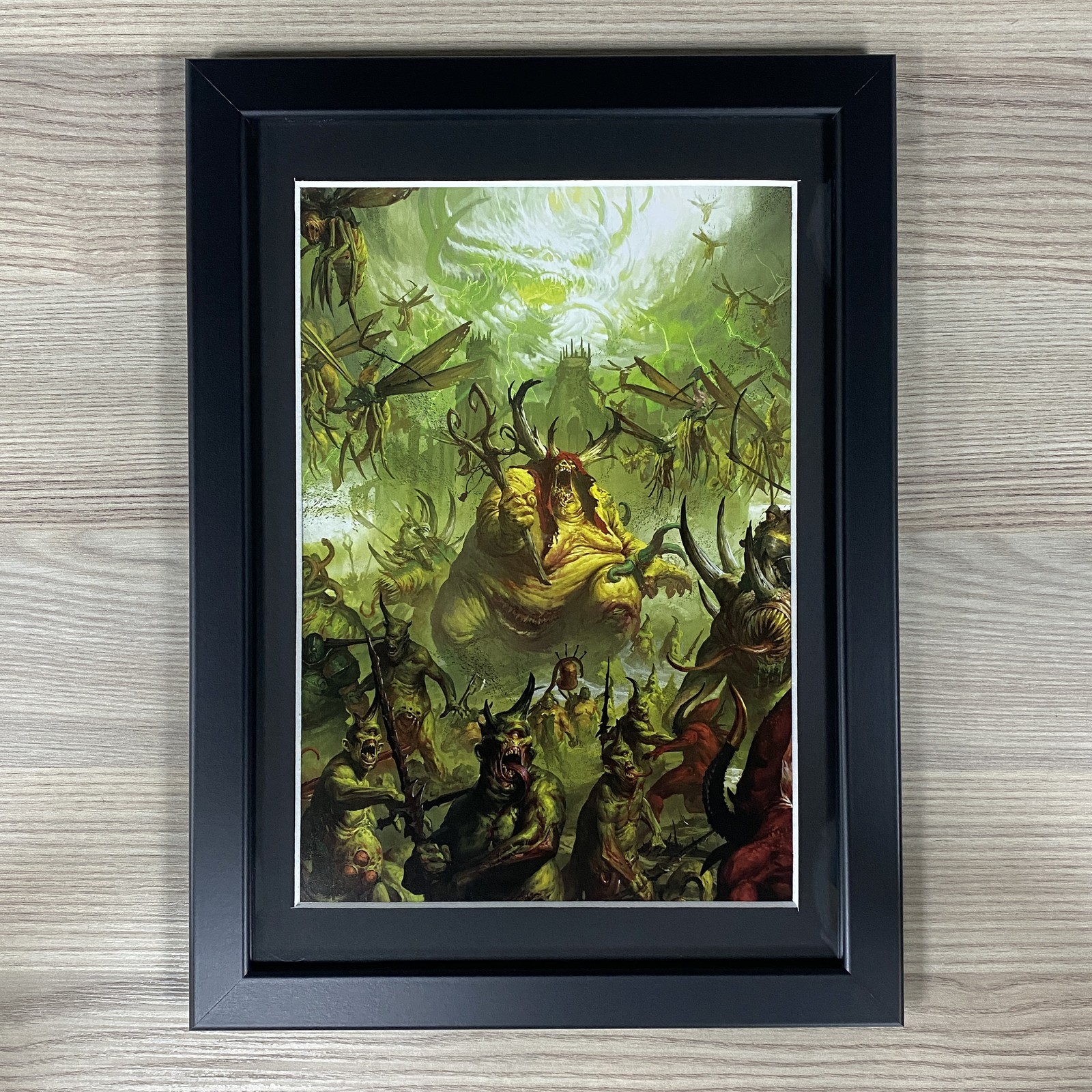 ROTIGUS FRAMED ART GREAT UNCLEAN ONE NURGLE CHAOS WARHAMMER 40K 40,000