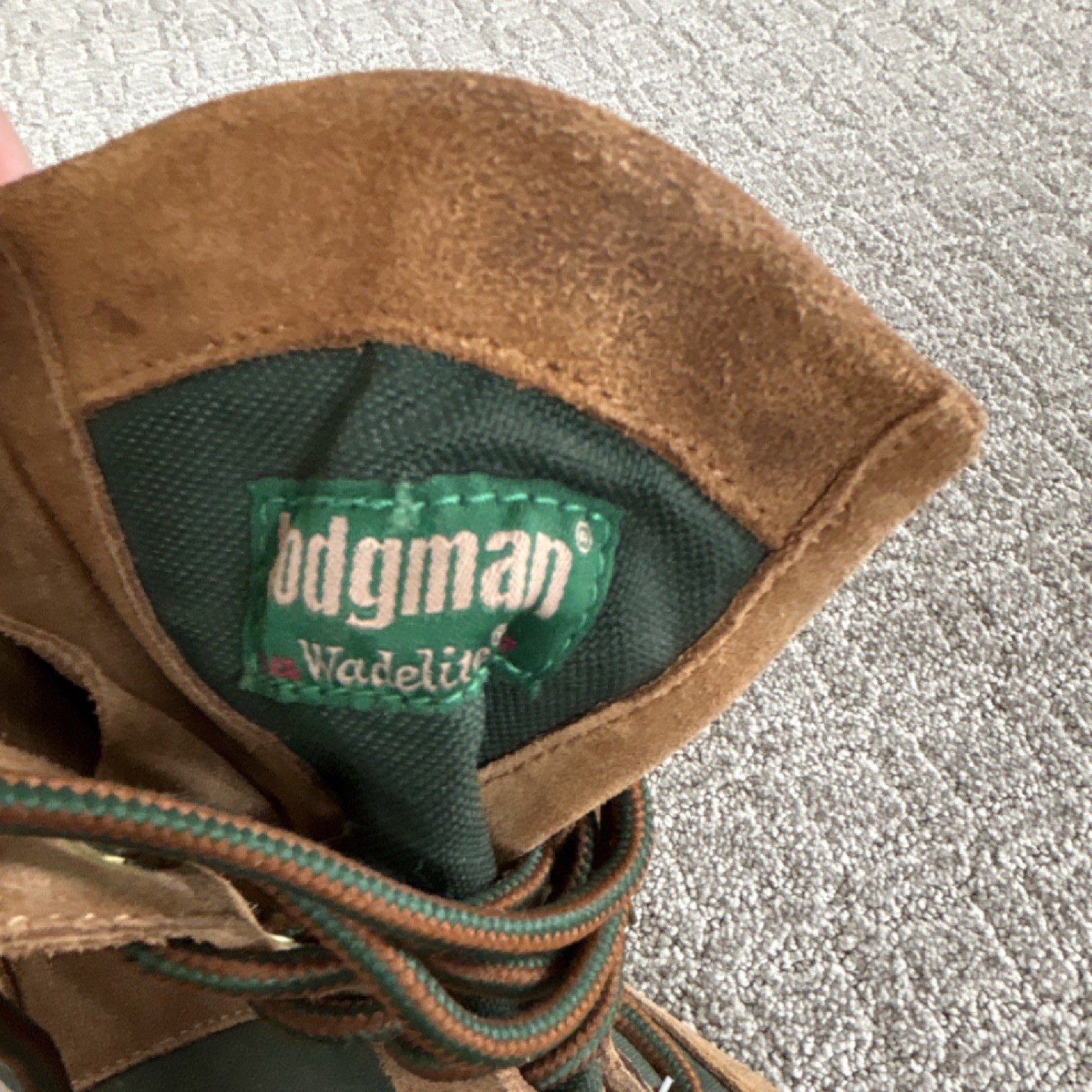Hodgman Wadelite Wading Boots Size 8 Felt Sole Lace Up Fishing