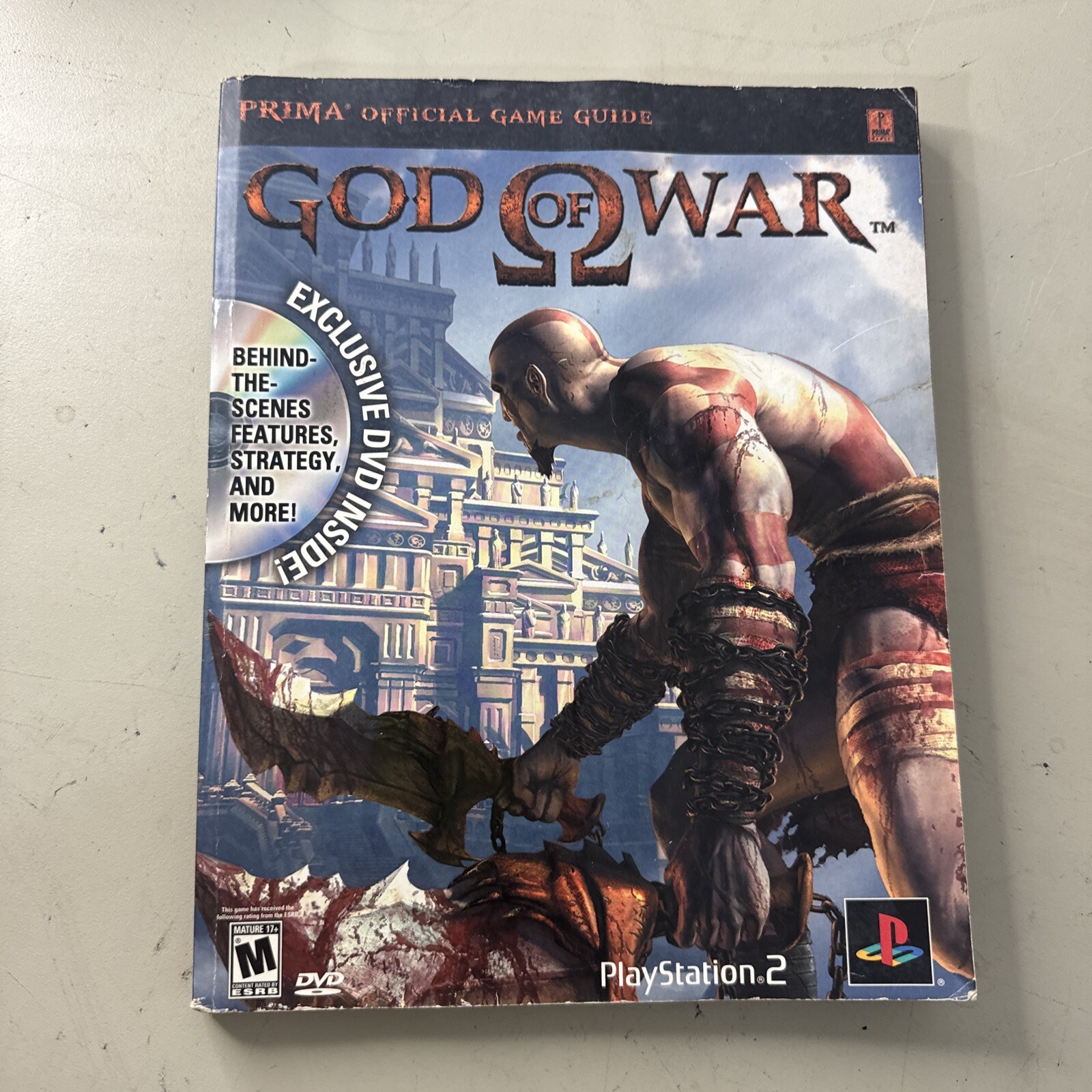 God of War: Prima Official Game Strategy Guide 2005 With DVD Disc Is Broken Gb1
