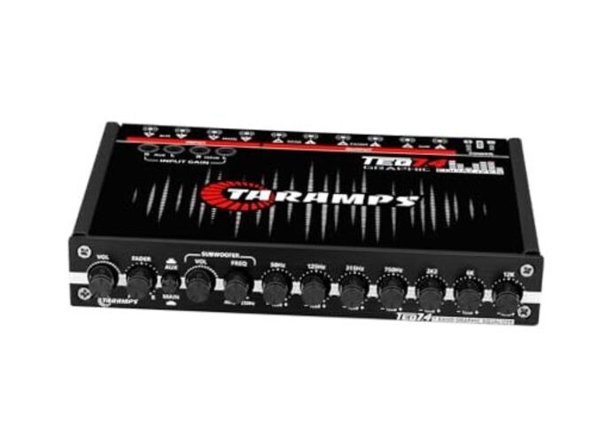 TARAMPS TEQ 7.4 Pro Car Audio Systems 7 Band Graphic Equalizer EQ Blue