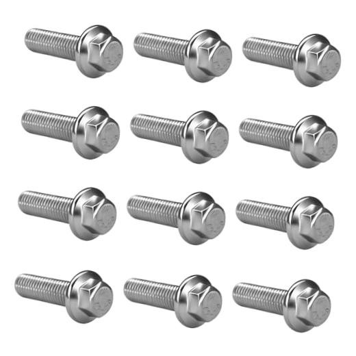 12PCS ES75120 5.3 LS Exhaust Manifold Bolts, 10.9 Header Bolts Exhaust silver