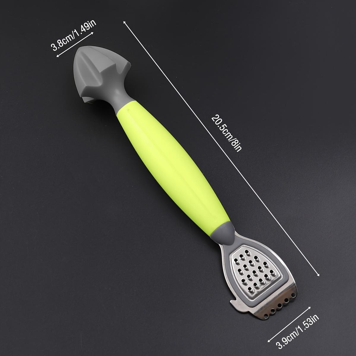 Multifunction Lemon Zester & Juicer Stainless Steel Green Handle