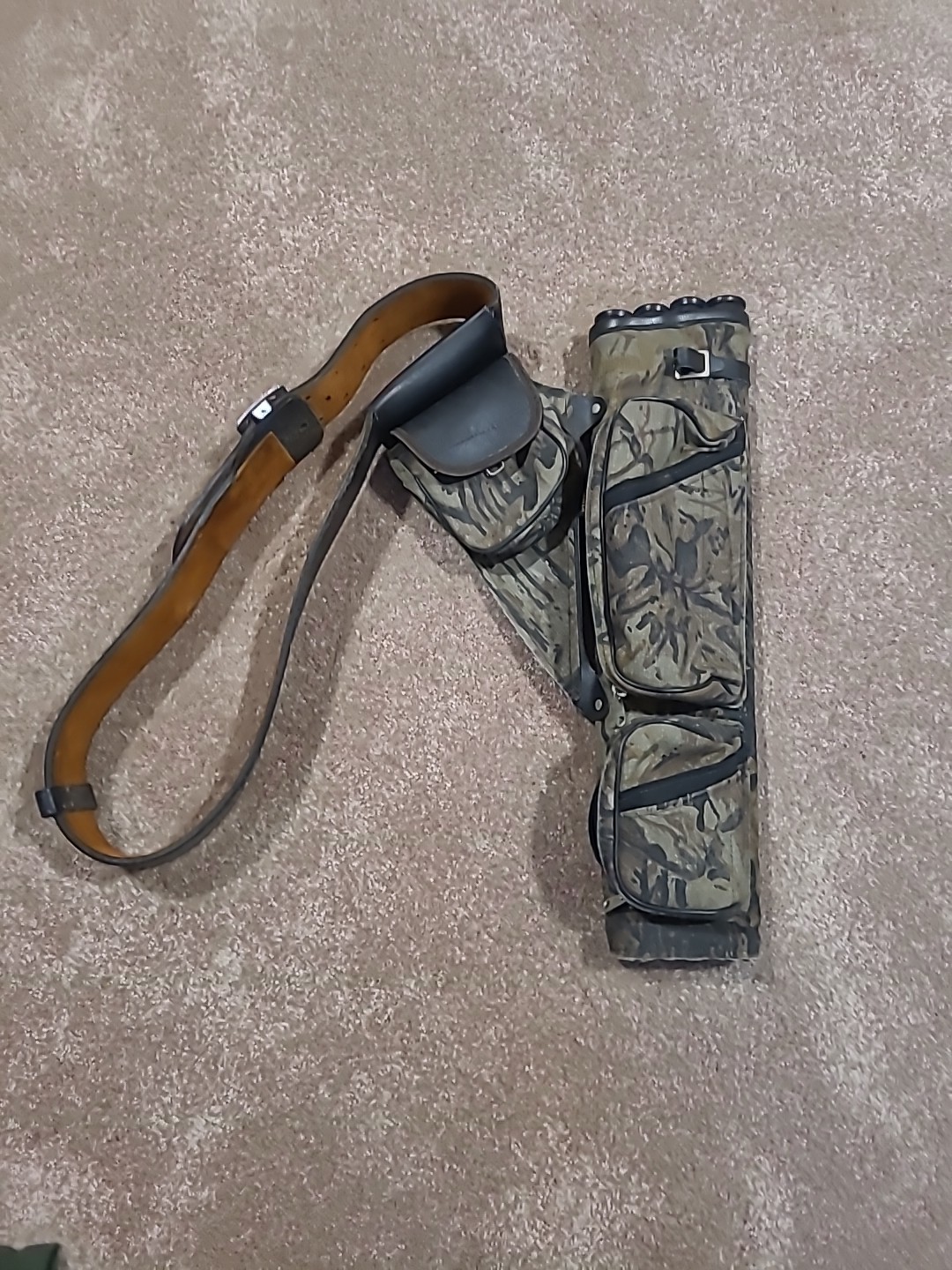 Side Leather Belt Quiver Camo Arrow Archery