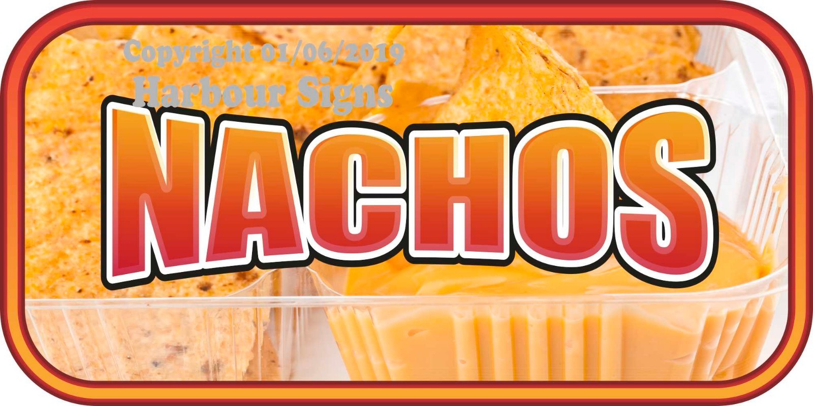 NACHOS DECAL (CHOOSE YOUR SIZE) Concession Food Truck Menu Sign  Vinyl Sticker
