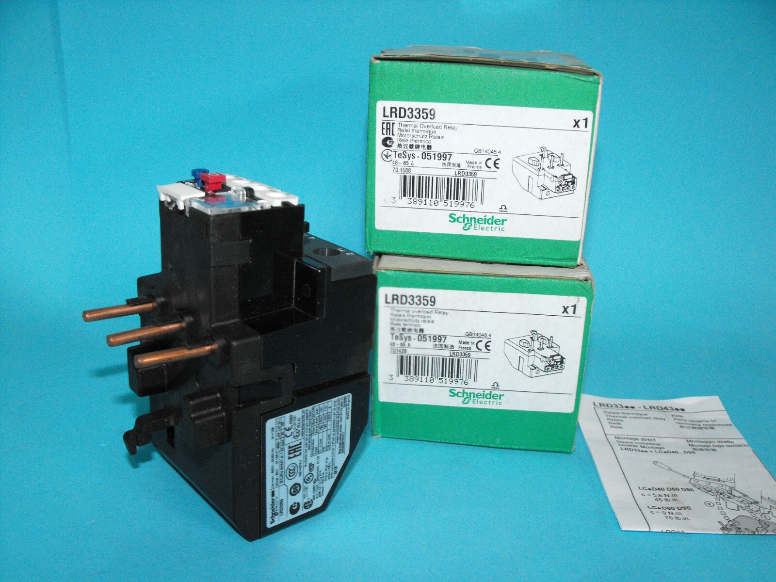 Schneider Electric.TELEMECANIQUE LRD3359.Thermal Overload Relay (LOT2PCS).NEW