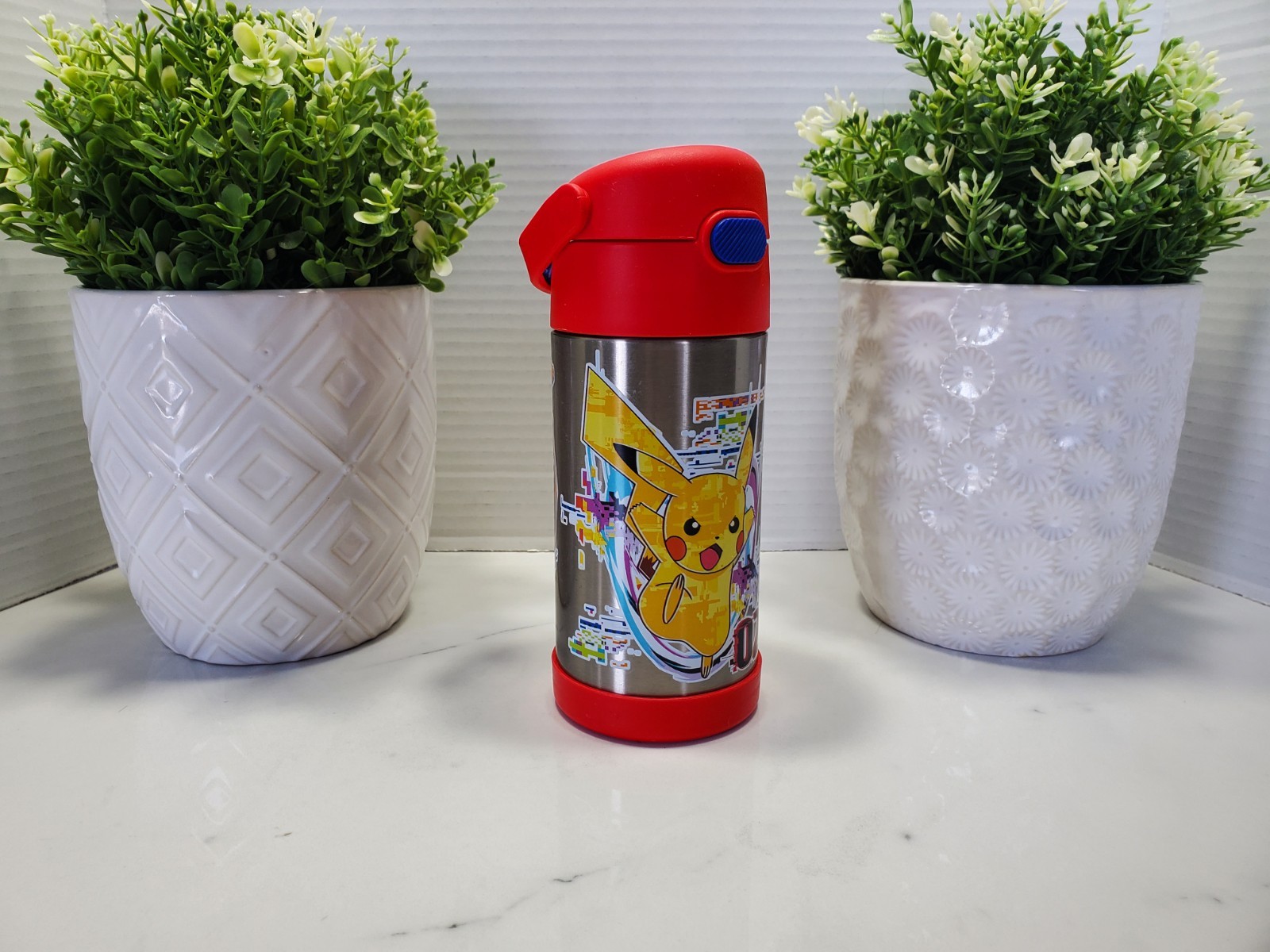 Thermos Pokemon Pikachu/Charizard Funtainer 12 Ounce Bottle Red 🔴 NWOT