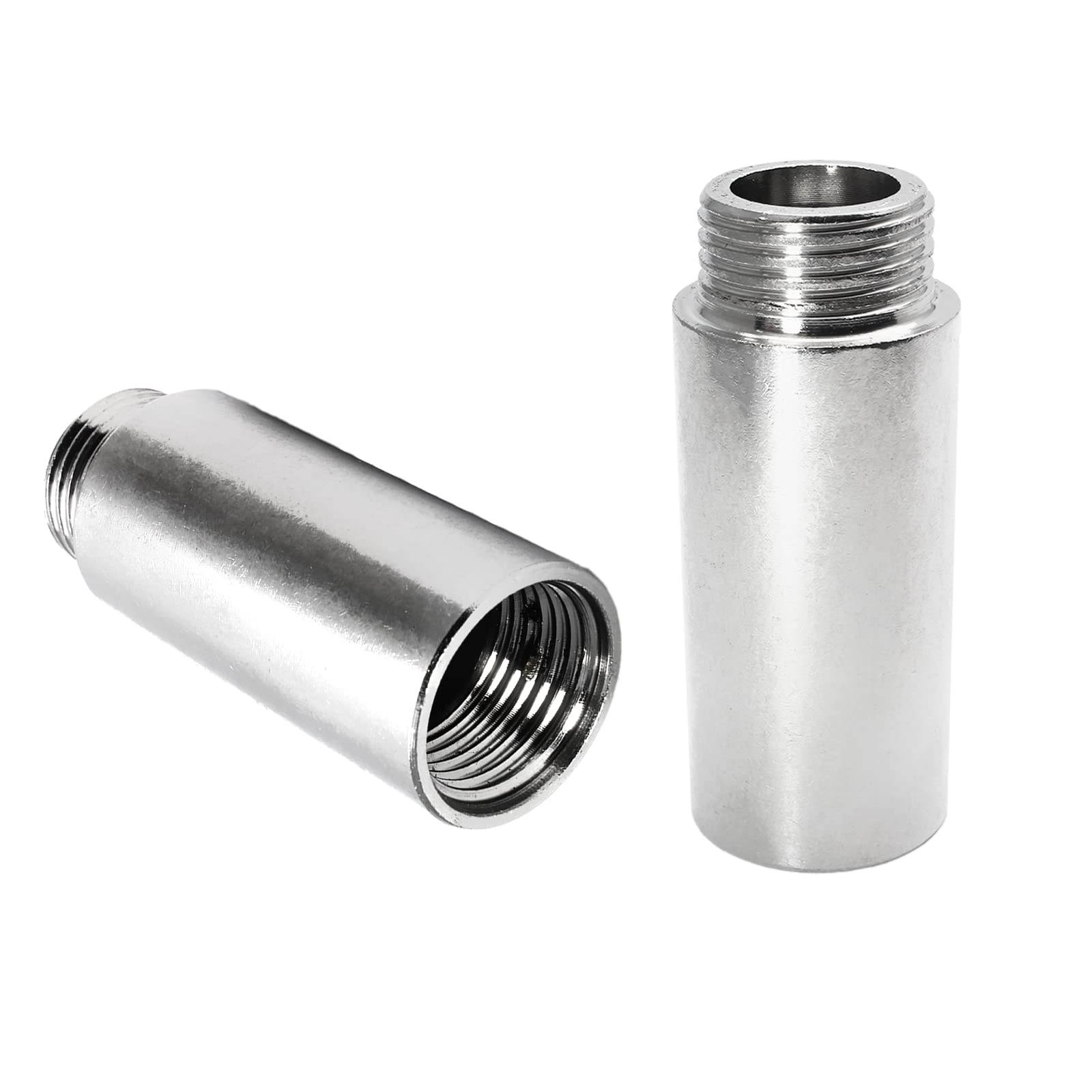 2pcs 1/2PT Male to 1/2PT Female Thread Shower Head Extension Arm, Stainless S...