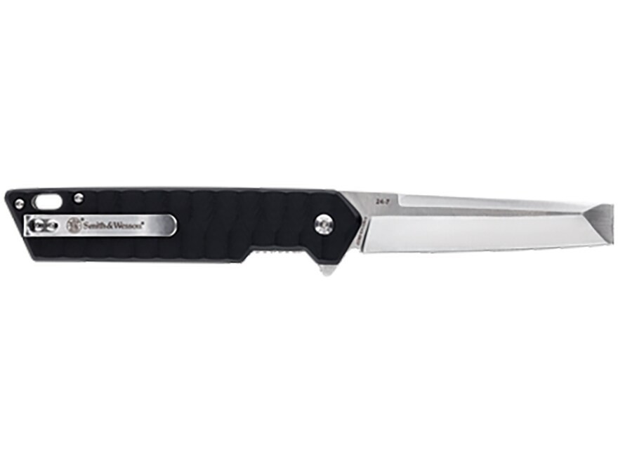 Smith & Wesson 24/7 Cleaver Assisted Opening Pocket Knife 3.25" Chisel Point