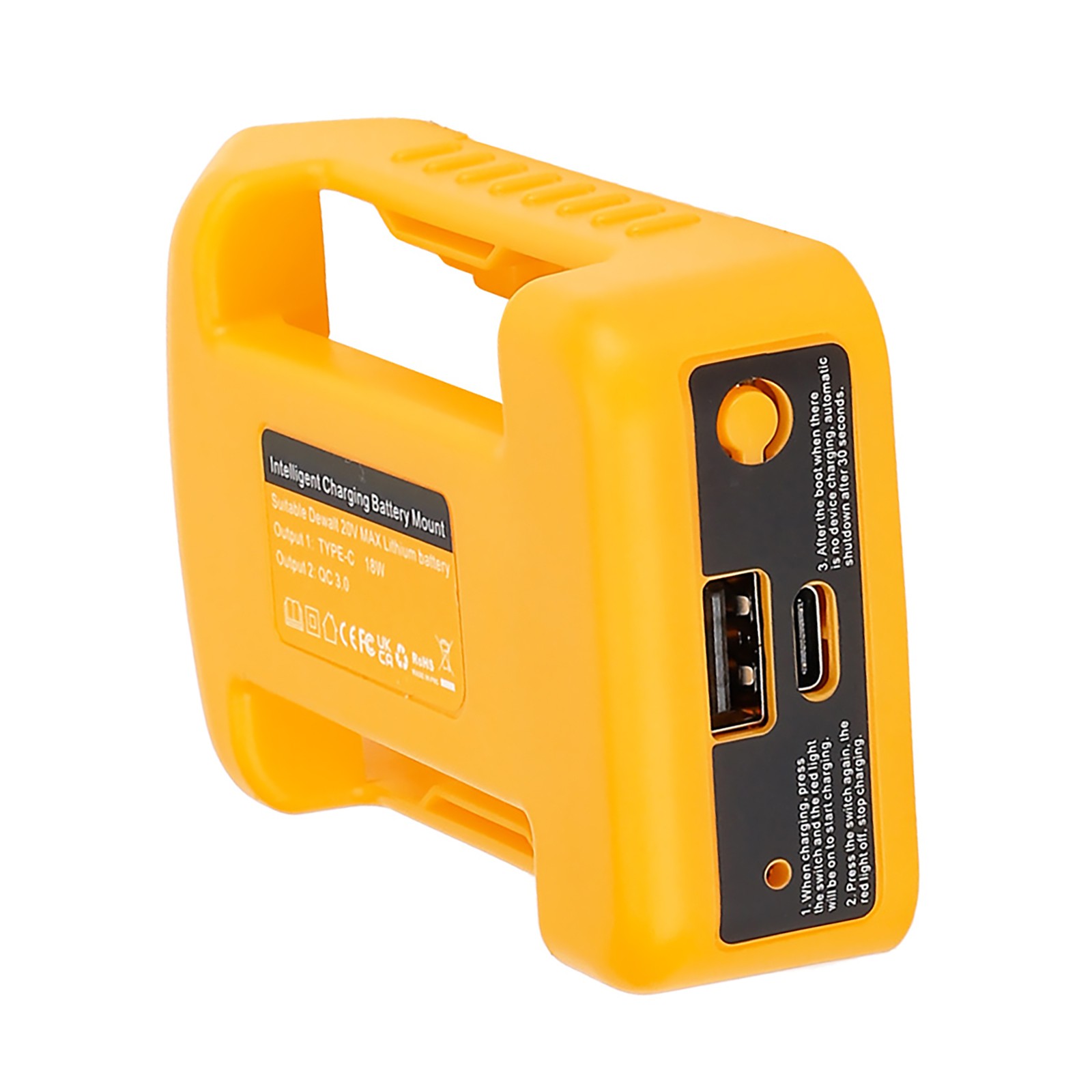USB Type-C Battery Adapter For Dewalt 20V DCB201 DCB203 DCB204 DCB206 DCB207