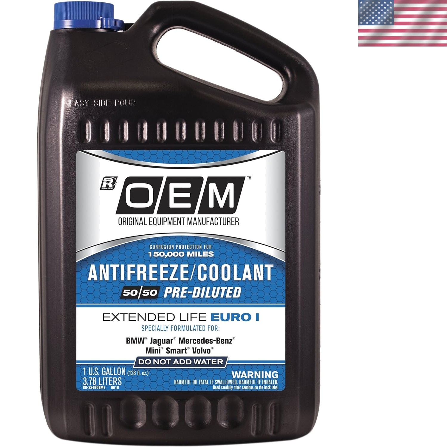 European Vehicles  Antifreeze 50/50 Extended Life Coolant - Euro I Blue 1 Gal...