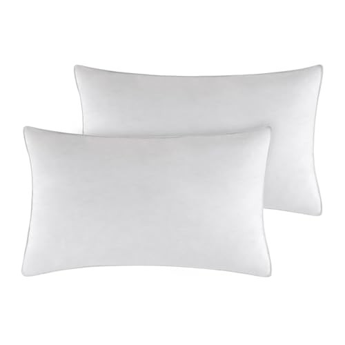 Throw Pillow Inserts 14" x 24" (Pack of 2) Down 14x24 Inch (Pack of 2) White