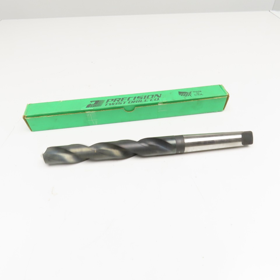 Precision Twist Drill 1-17/64" Diam. 2 Flute Drill Bit MT4 Shank 135°