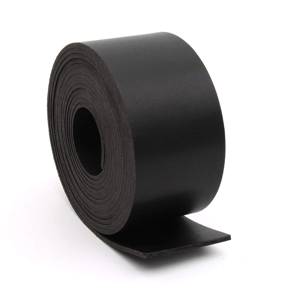 Lalatia Double Sided Faux Leather Strip 2" Black 3 Yards Crafts Strap