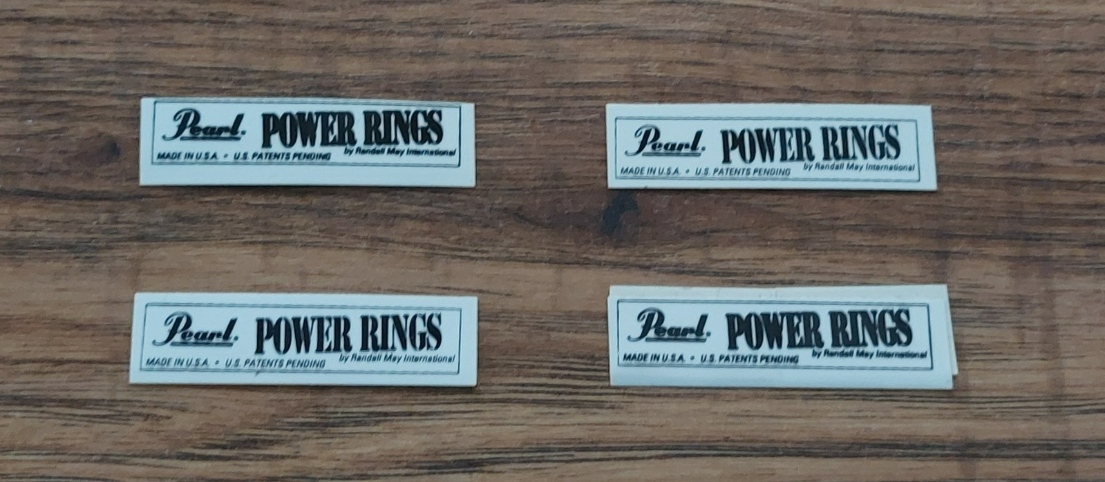 Pearl Power Rings Sticker Tag Label Badges - Marching Drums - 4 Pack (636)