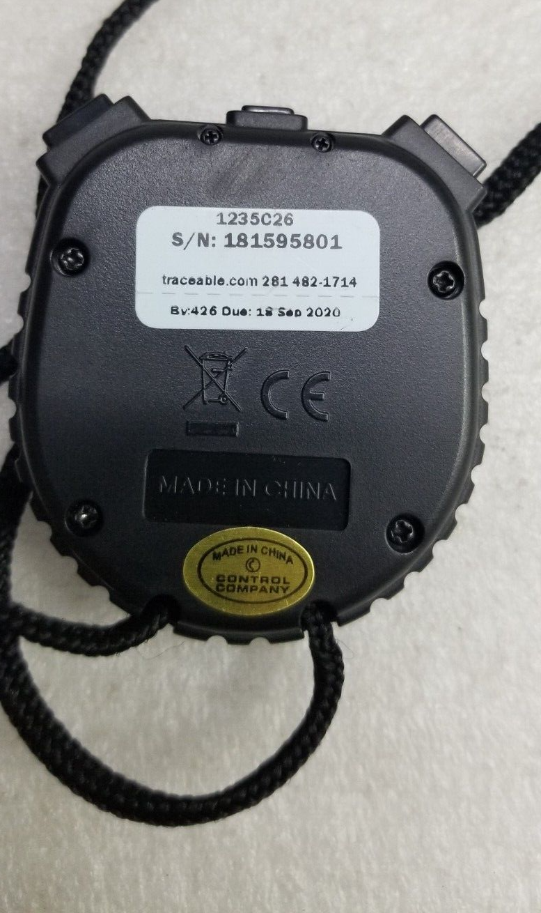 Thomas 1235C26 Traceable Water/Shock-Resistant Stopwatch
