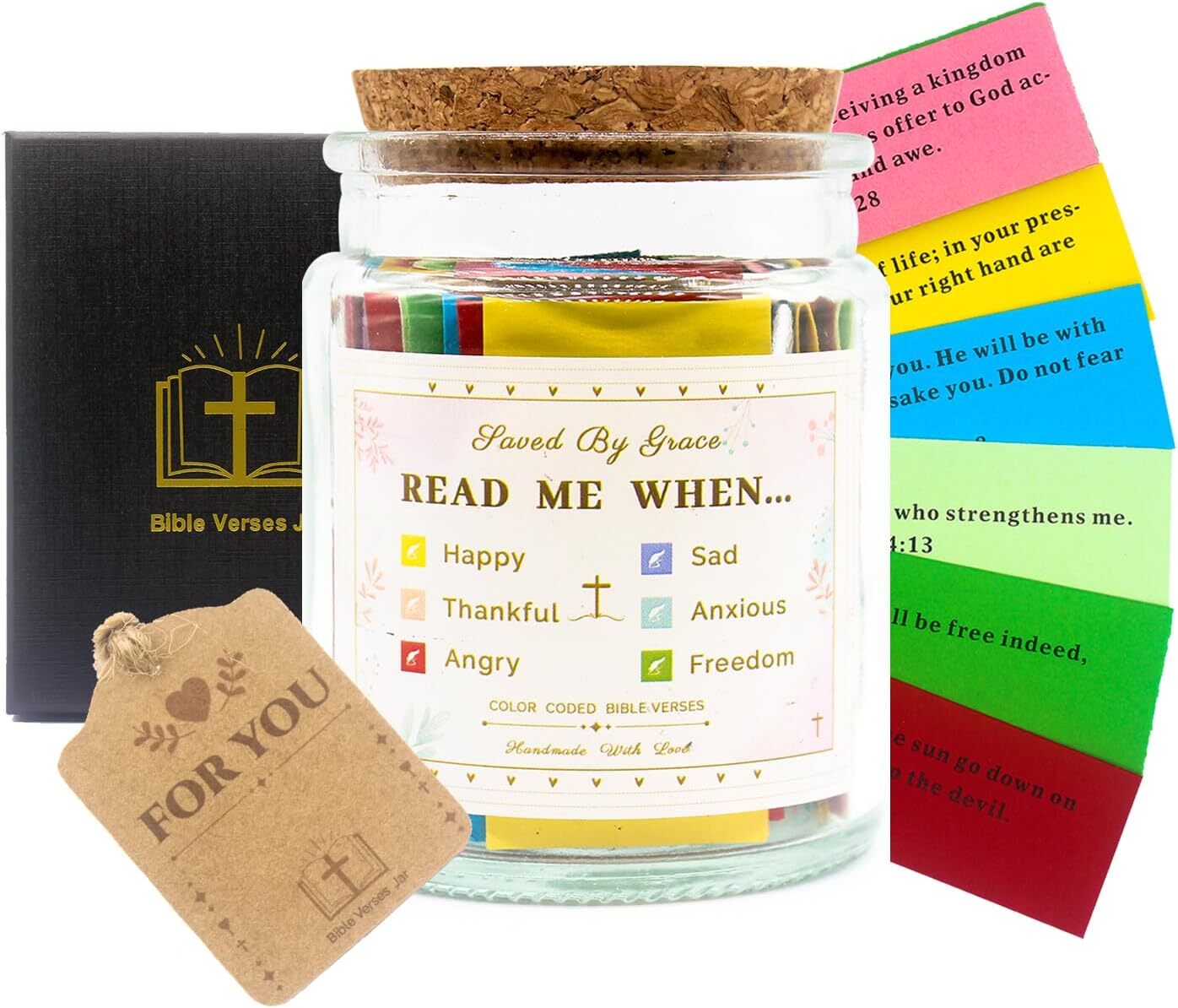 MYGTCIS The Hope Jar, Bible Verses Jar For Emotions And Feelings colorful