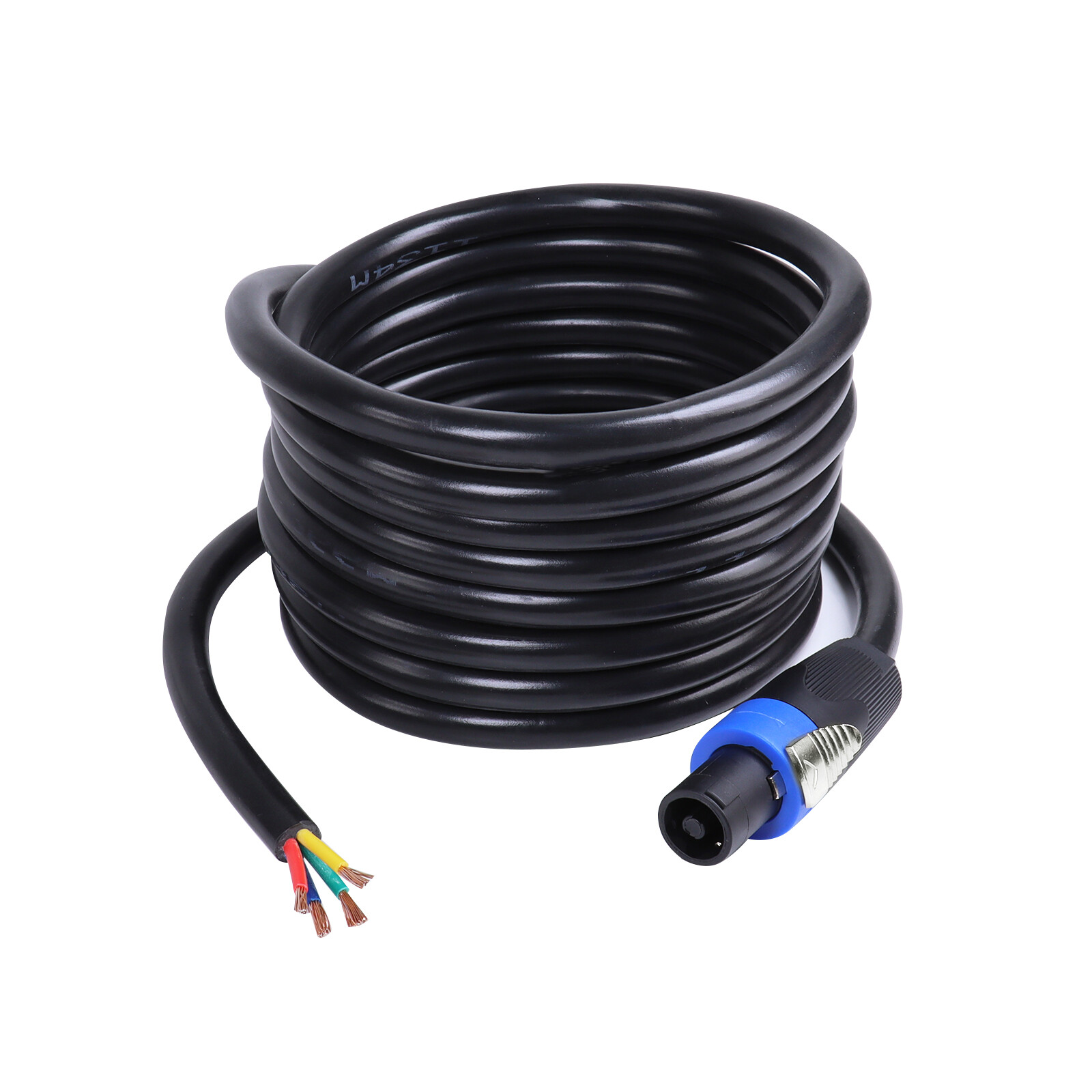 4 Wire Speakon Cable 12 Feet 12 Gauge Chuchero Box, Loudspeaker, Tweeter PA Wire