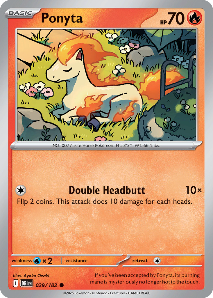 Ponyta 029/182 Destined Rivals Common Pokemon NM/M
