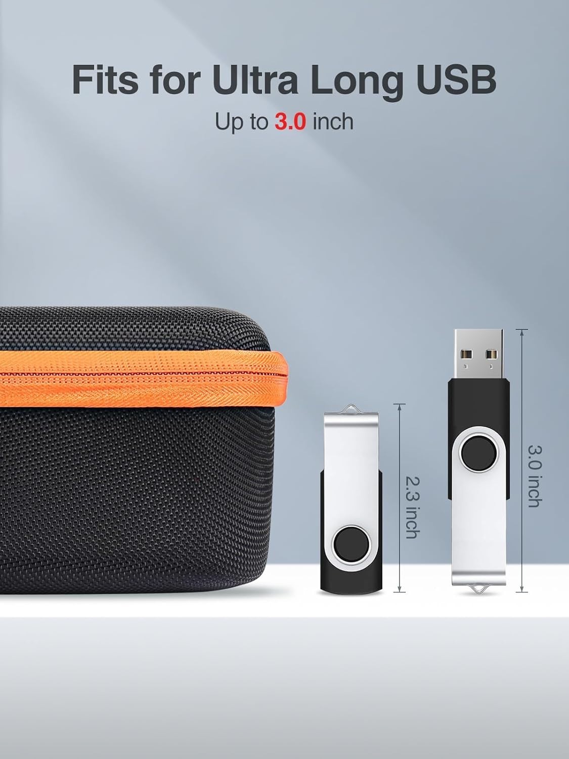 Smart Design Orange USB Case - 49 Slots for Ultimate Storage Efficiency