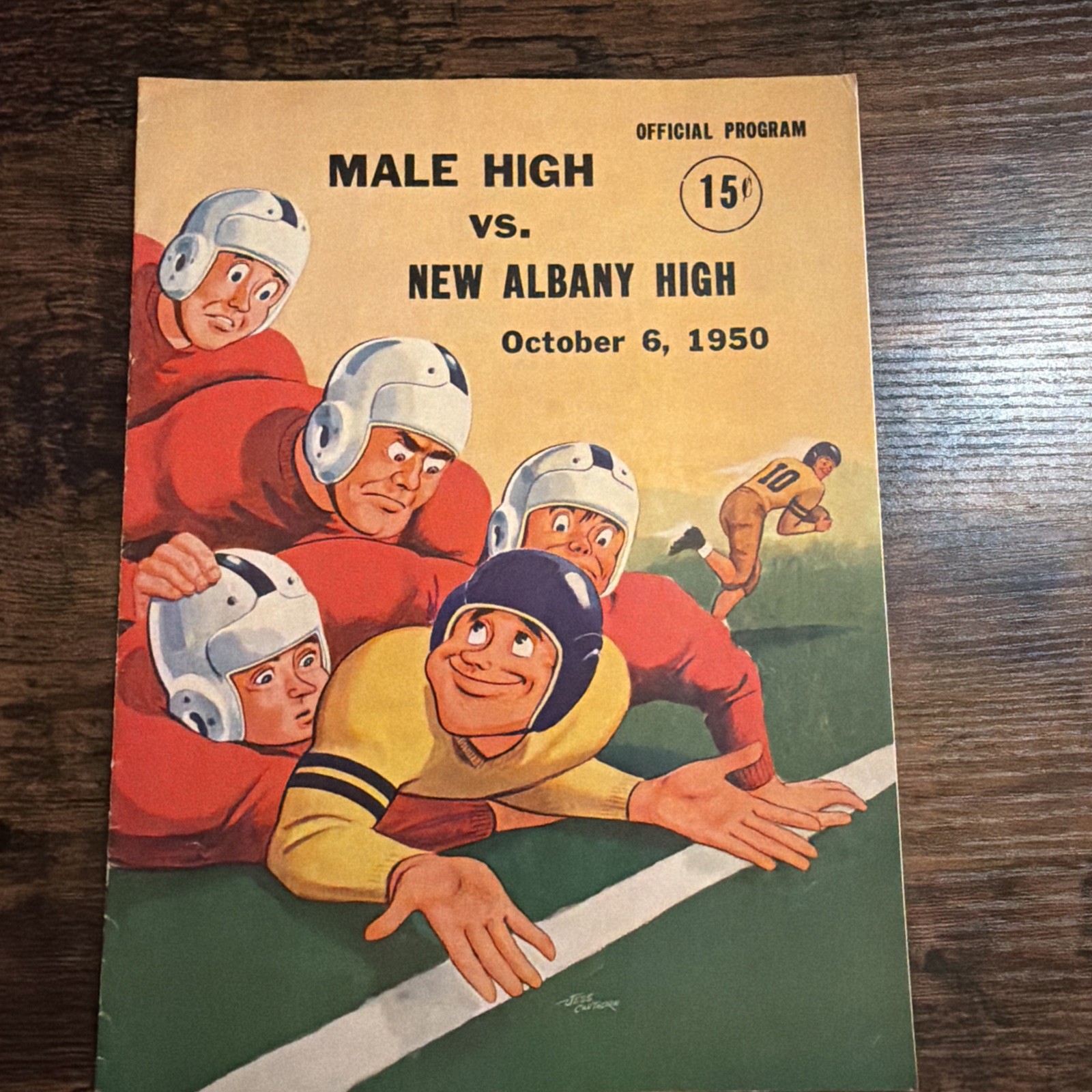 Male High School Vs New Albany High School 1950 Football Program