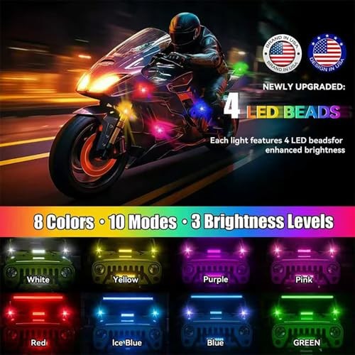 Wireless Car Lights 8PCS Interior Car Light | Remote Control