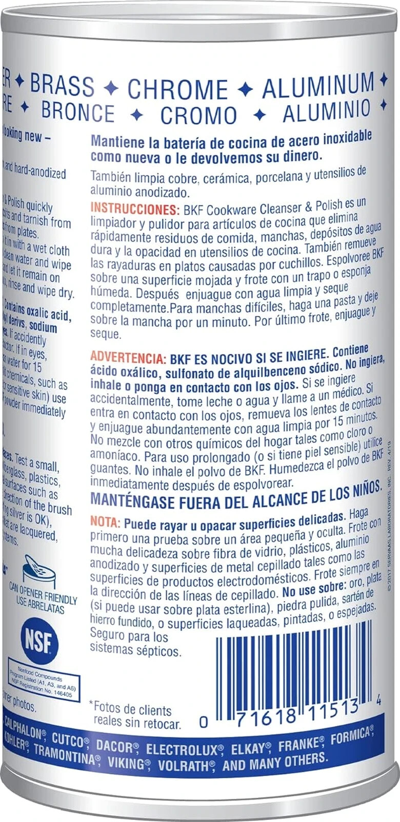 Bar Keepers Friend Superior Cookware Cleanser & Polish 12-Ounces 1-Unit