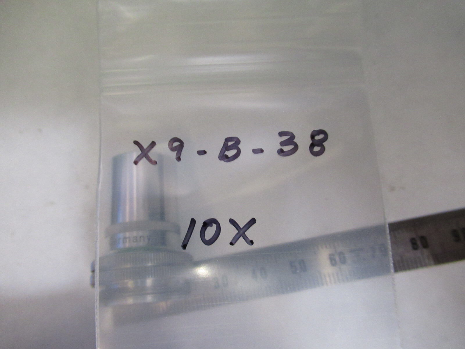 ROLYN GERMANY 10X OBJECTIVE MICROSCOPE PART AS PICTURED X9-B-38