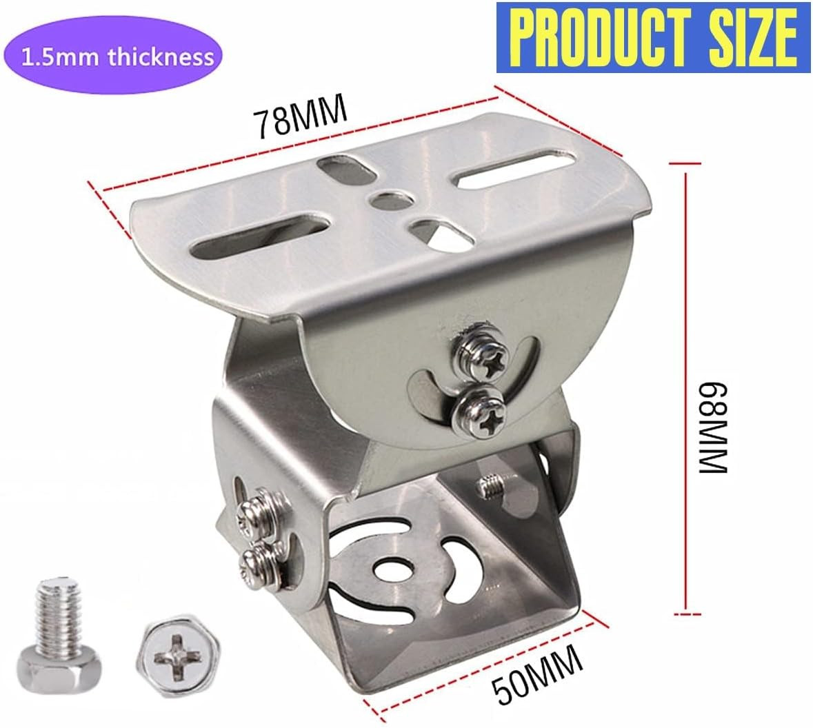 Universal 3D CCTV Camera Mount Bracket Adjustable Steel Wall Pole Adapter