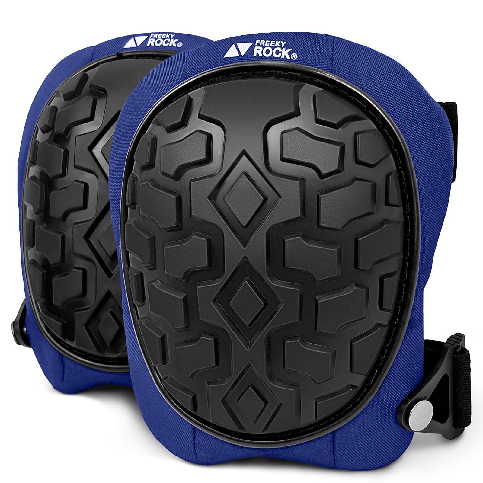 FREEKYROCK Professional Knee Pads for Work Construction with One Size, Blue