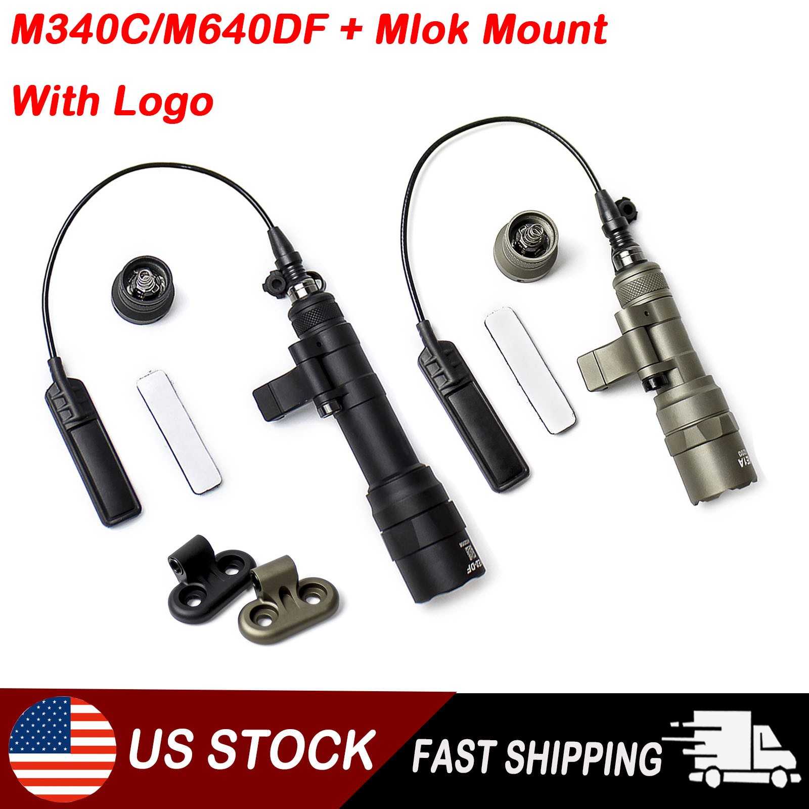 M640DF M640V-DF M340C LED White Light Tactica Outdoor Flashlight + MLOK Mount