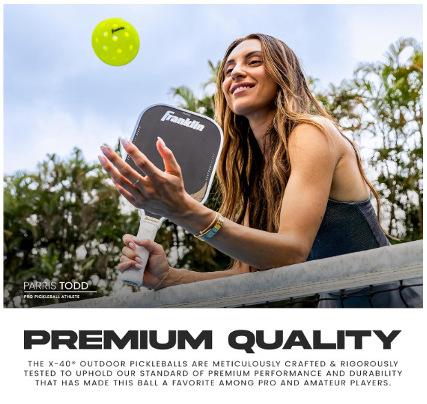 Franklin X-40 Outdoor Pickleballs - USAPA Approved - PACK OF 36 (SHIPS 1-DAY)