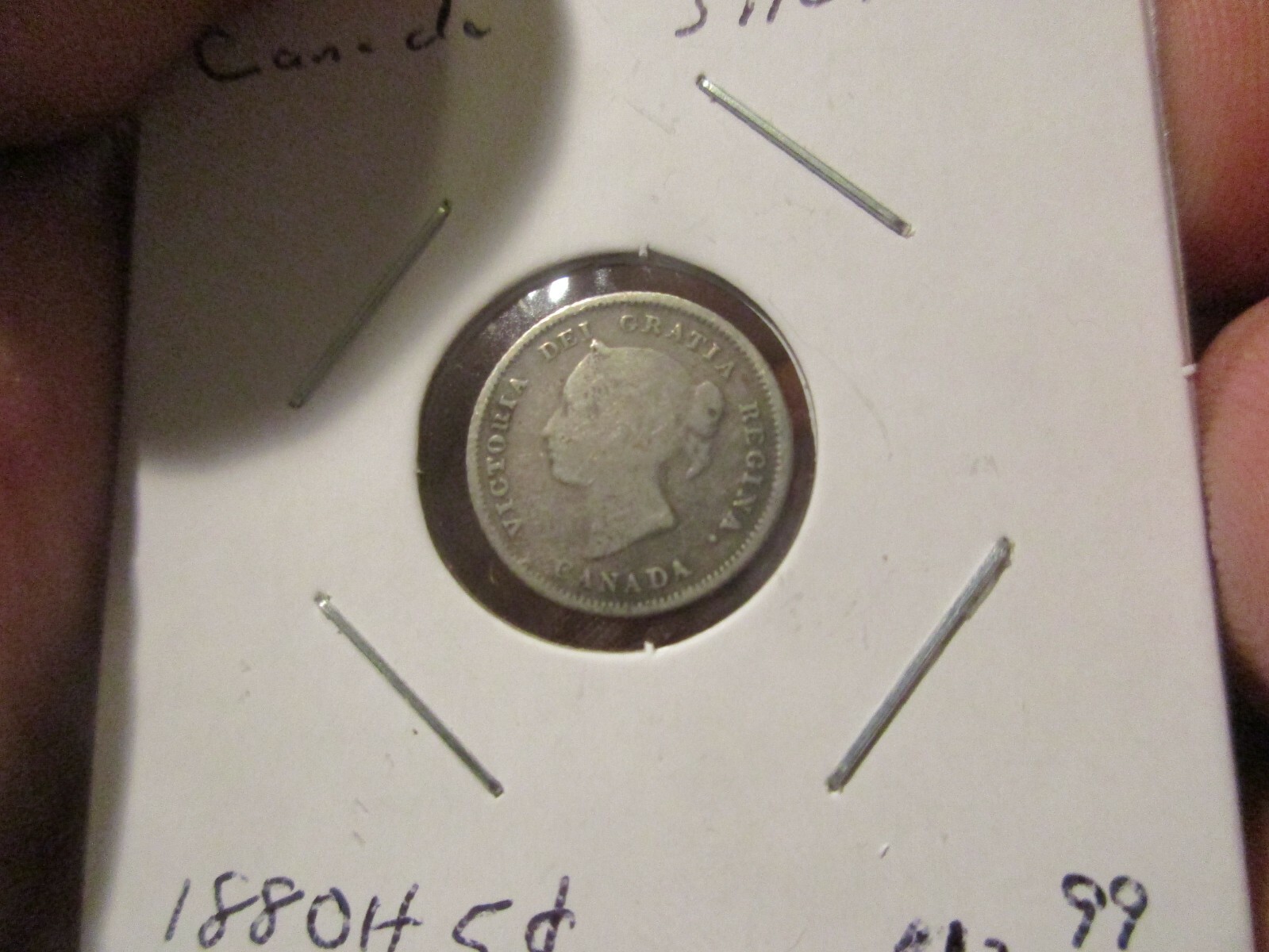 Canada - 1880-H Silver 5 Cent - Queen Victoria