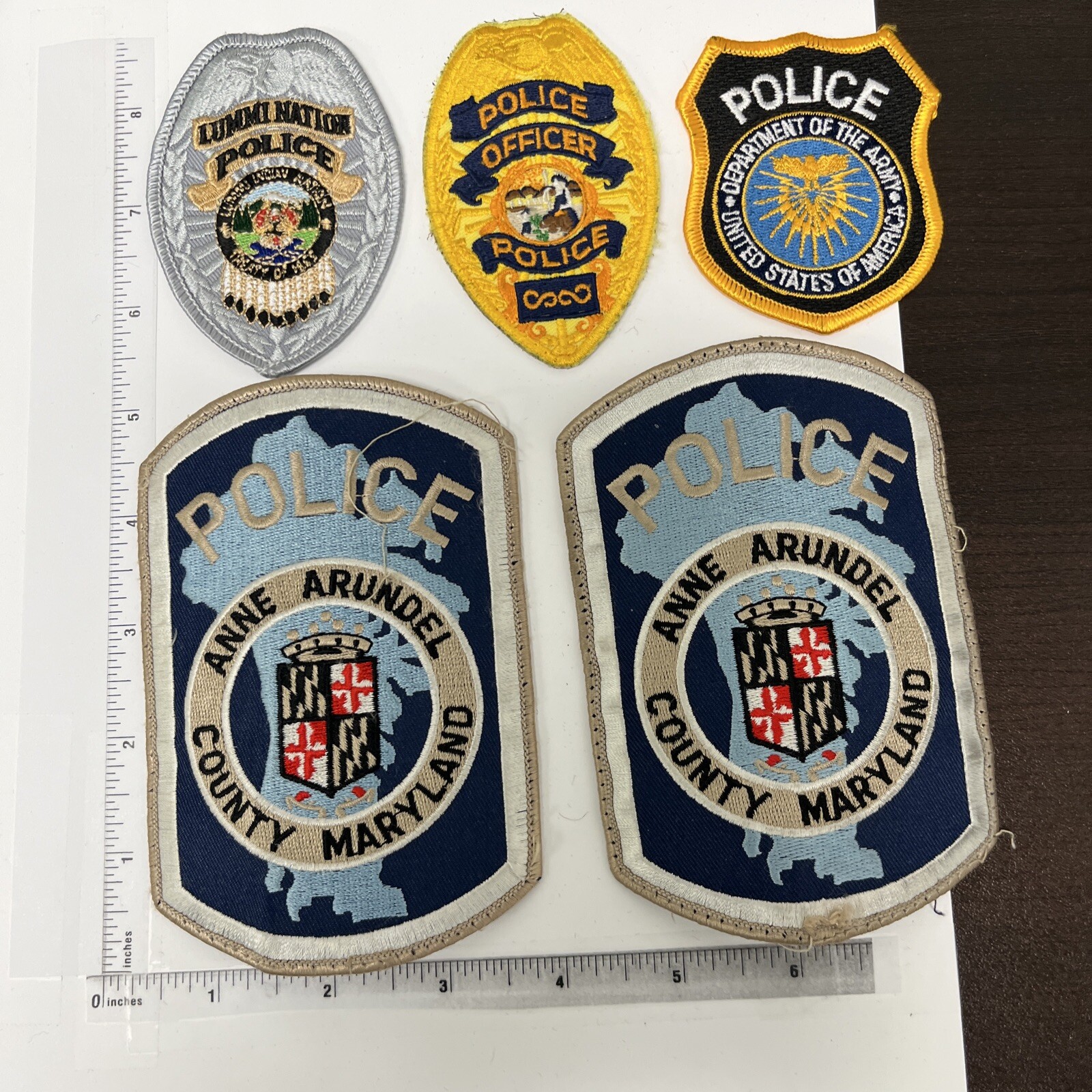 Police  Mixed Cities 5 Shoulder Patches Lot30