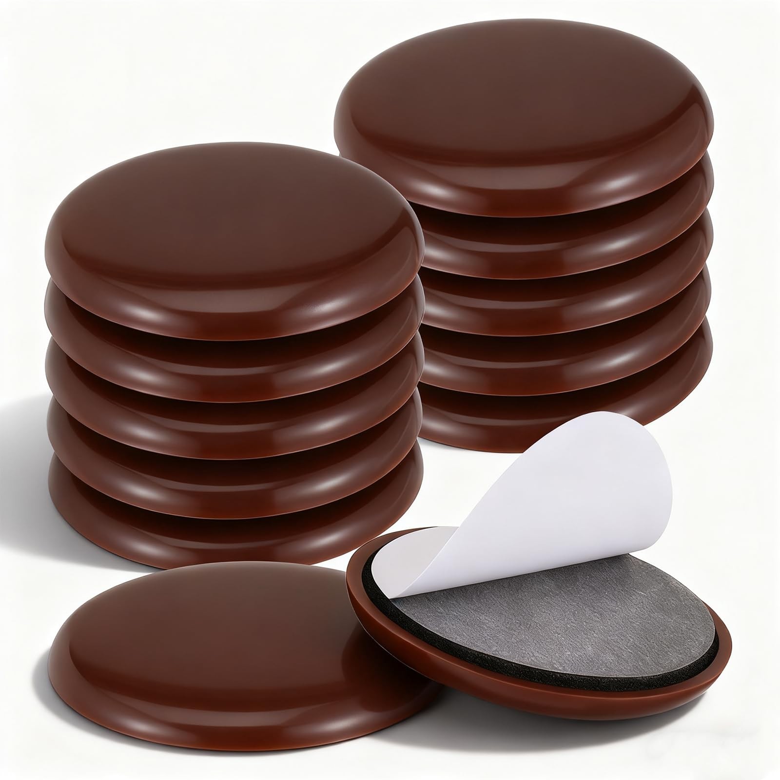 Sliders for Furniture on Hardwood Floors, 12 Pcs 2 Inch Self Adhesive Furniture