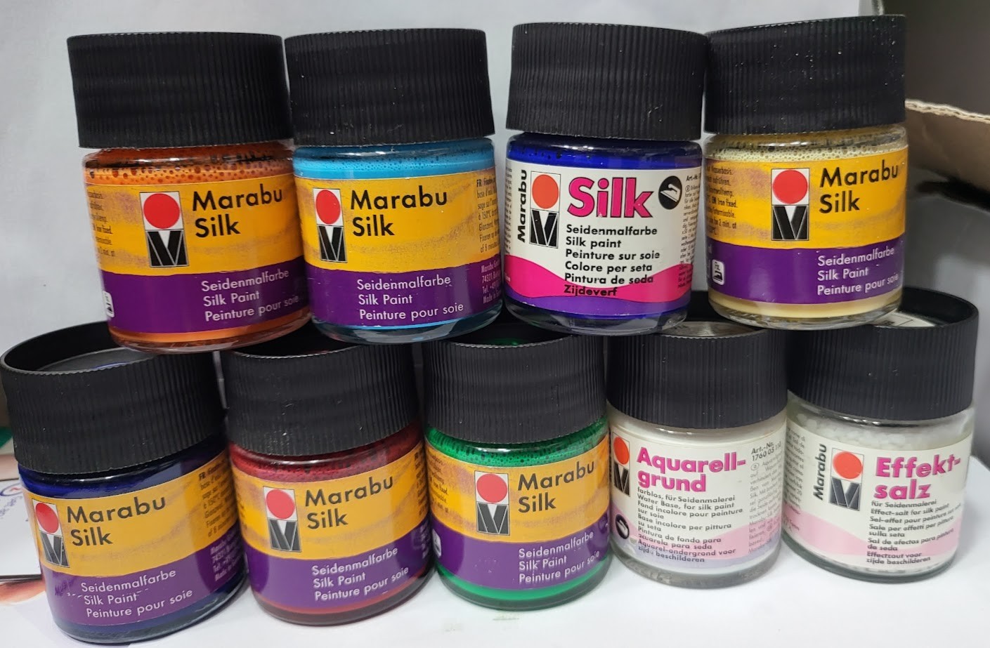 Marabu Silk Paint 9 x 50ml each (No2)
