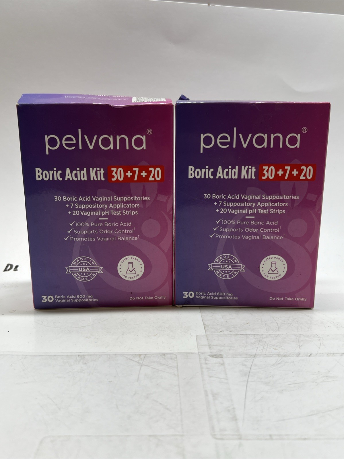 Lot Of 2 Pelvana Vaginal Suppositories 30+7+20 Kit 30 Count Each Exp 3/2027