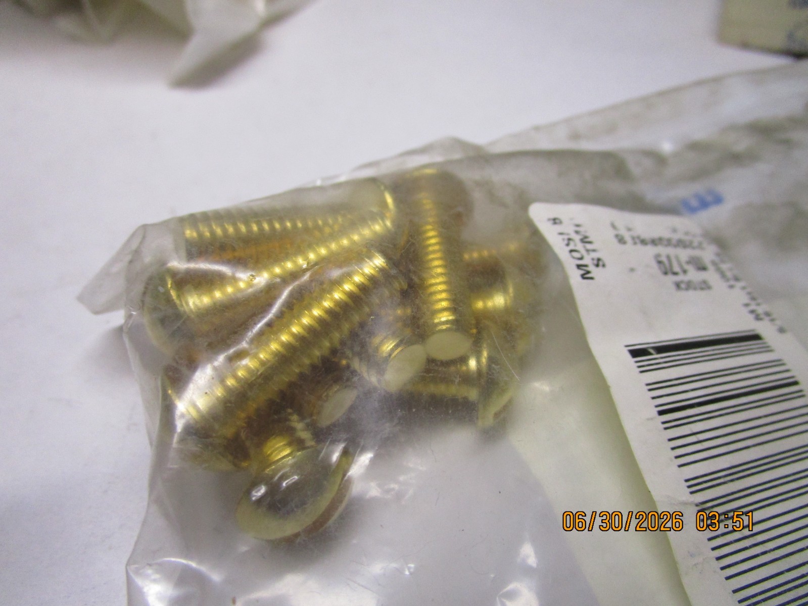 5/16"-18 x 1" Brass Slotted Round Head Machine Screw QTY 10