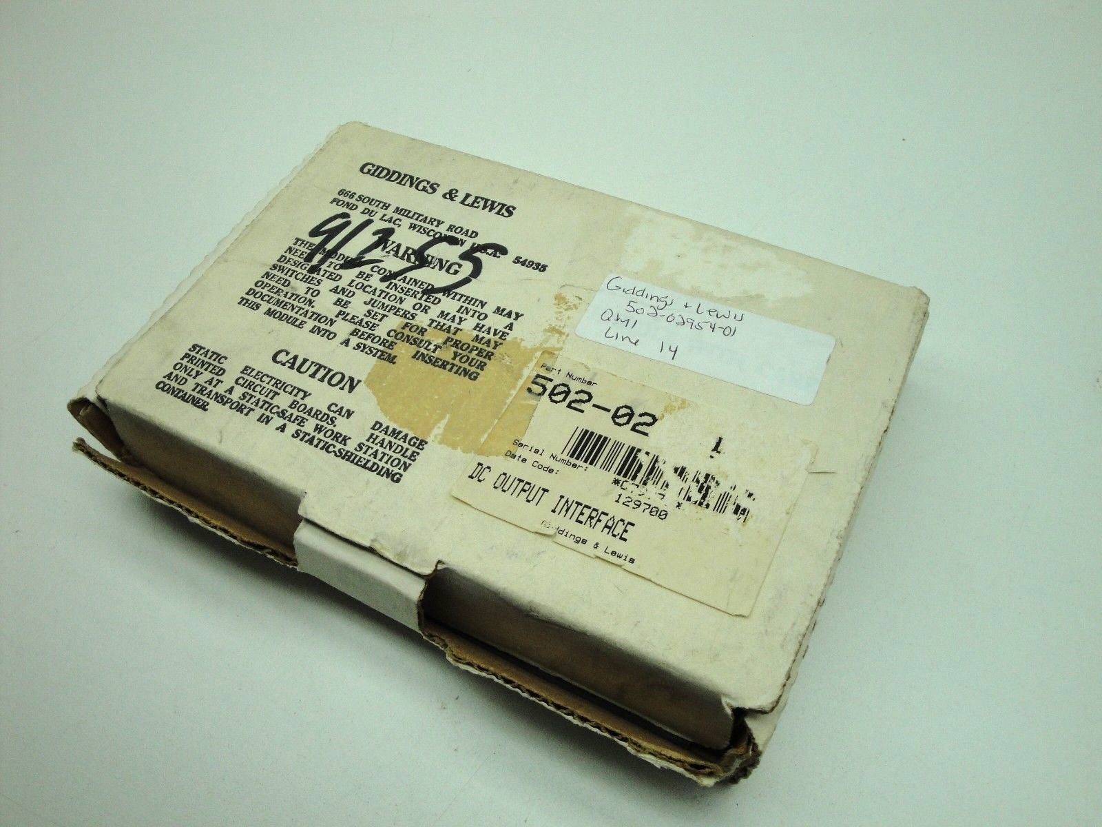 Giddings & Lewis 502-02954-01 Output Board NEW IN BOX