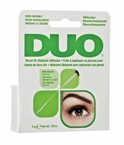 DUO BRUSH ON Striplash Adhesive Eyelash Glue / White Clear- 240610