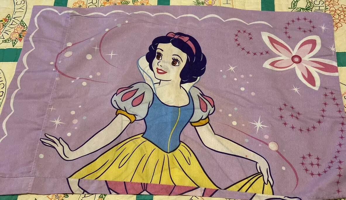 Disney Princess Snow White & Sleeping Beauty Pillowcase Vintage